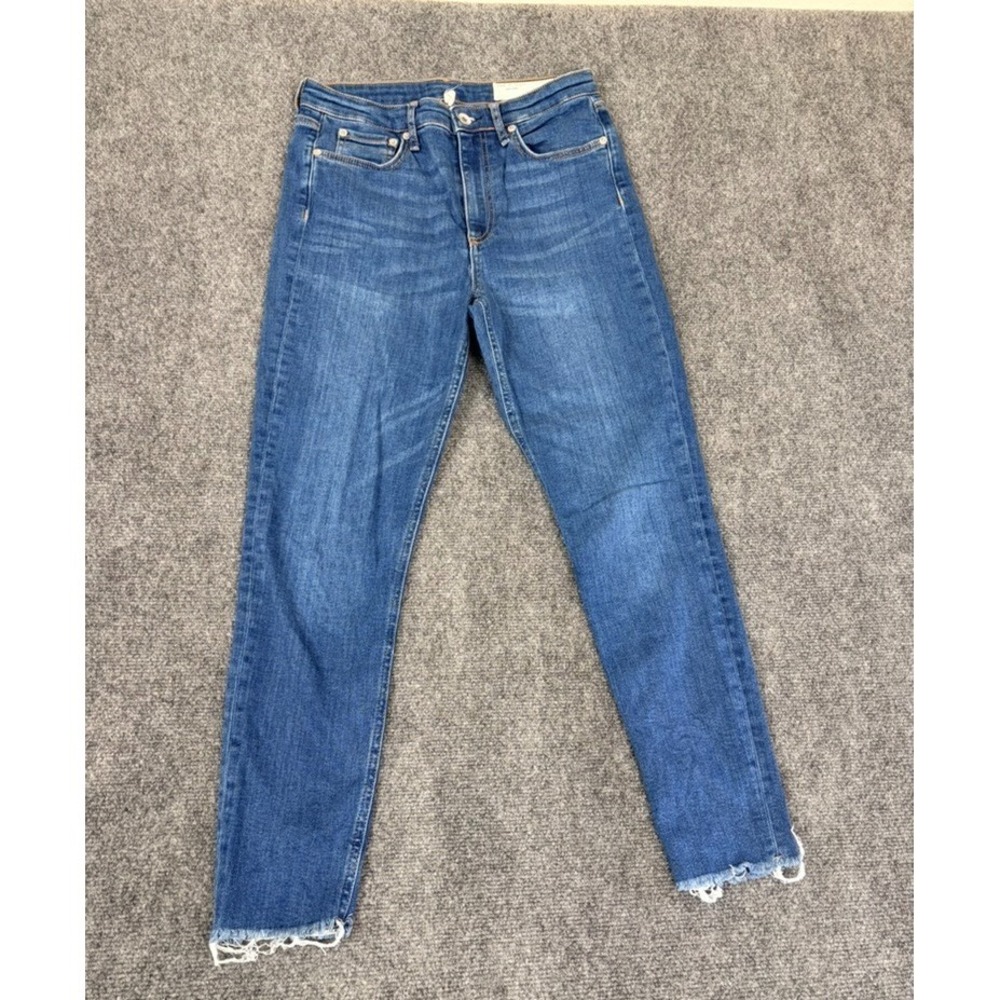 Rag & Bone Jeans ~ HARLOW Mid Rise Straight ~ Wm's 28 ~ Worn In Black ~ EUC